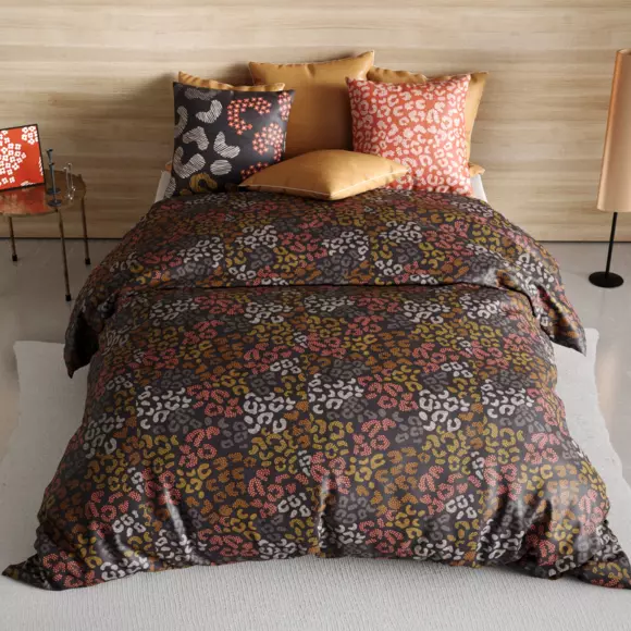 Funda Nórdica y dos fundas para almohada en algodón (260 cm) Onalia Marrón 2