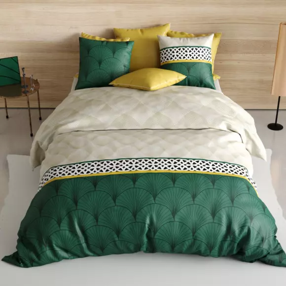 Funda Nórdica y una funda de almohada en algodón (140 cm) Hope Verde 2