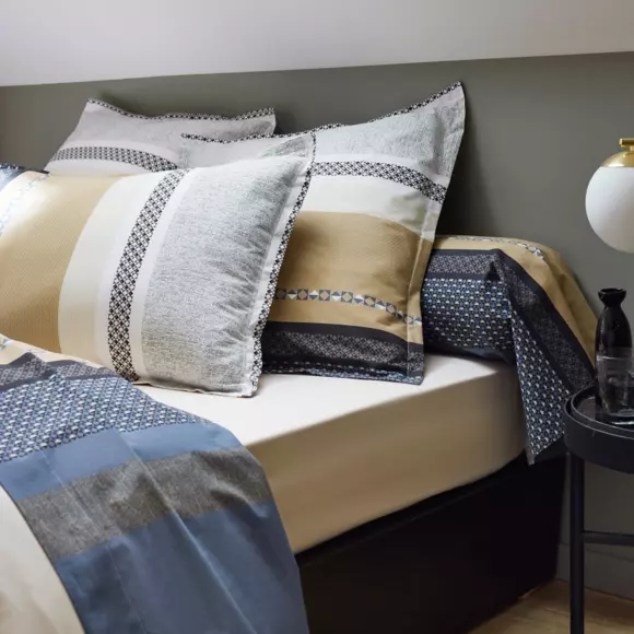 Taie d'oreiller rectangulaire percale de coton Marlow Beige 2