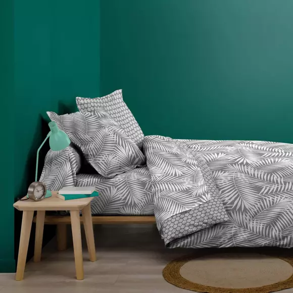 Funda de almohada rectangular algodón (70 cm) Botania Gris 2