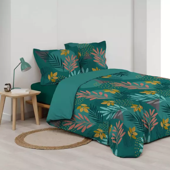 Funda Nórdica y dos fundas de almohada en algodón (260 cm) Aurelyne Azul 2