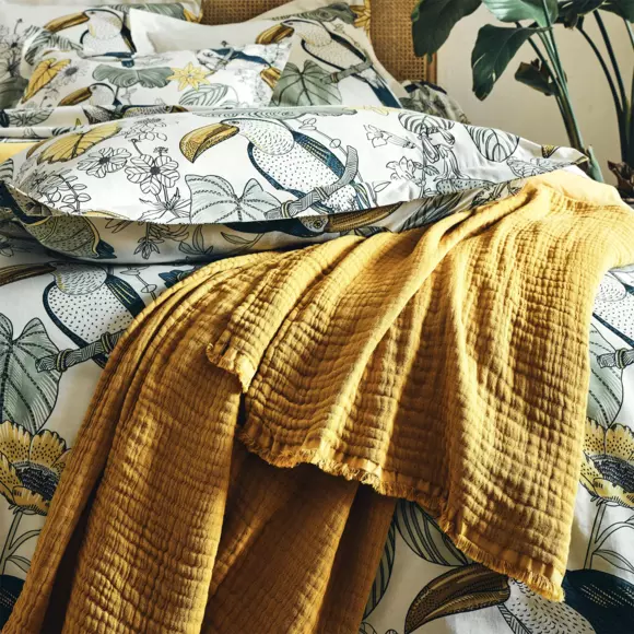 Funda nórdica en algodón lavado(200 cm) Toco Verde 2