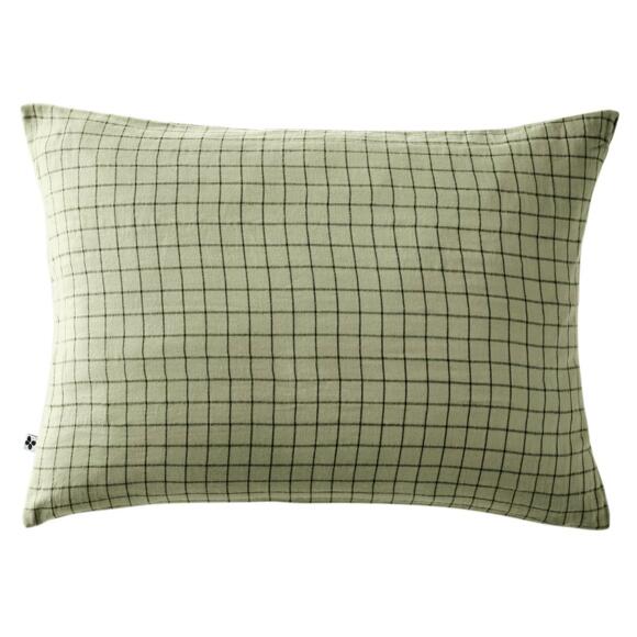 Funda de almohada rectangular en gasa de algodón (70 cm) Gaïa Mix Verde tilo 2
