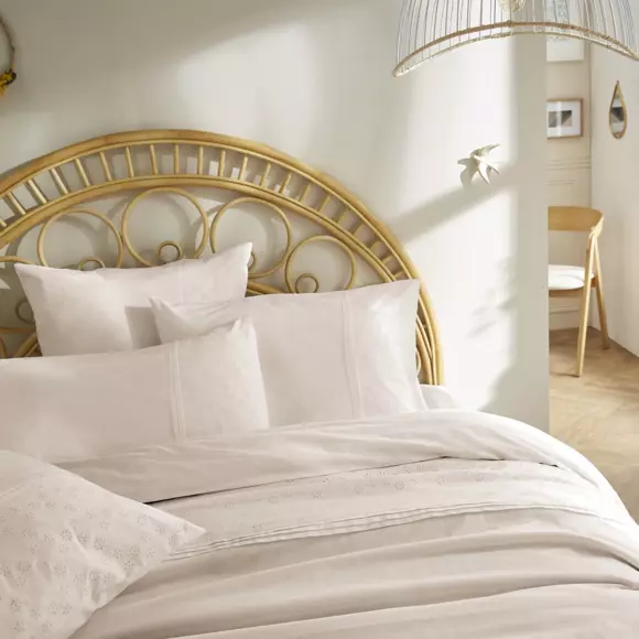 Funda Nórdica en encaje de algodón (240 cm) Jeanne Beige pampa 2