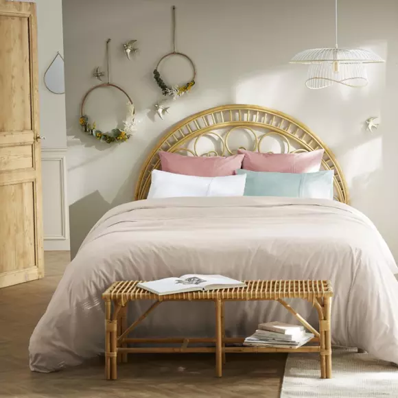 Funda Nórdica en encaje de algodón (240 cm) Jeanne Beige pampa 3