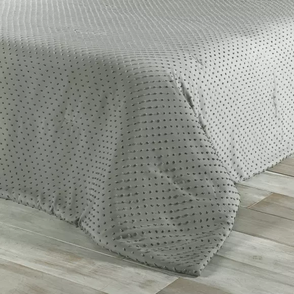 Colcha (180 x 240 cm) Pompon Gris 3