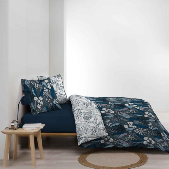 Funda Nórdica y dos fundas para almohadas algodón bio (240 cm) Clarisse Azul 3
