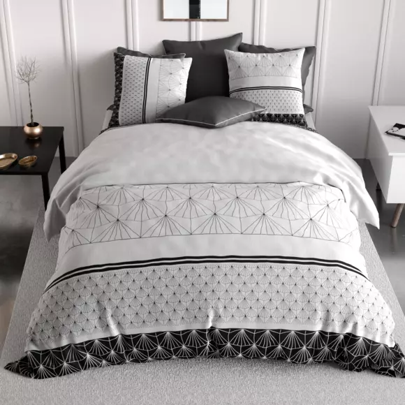 Funda Nórdica y dos fundas para almohada en algodón (240 cm) Casta Blanco 3