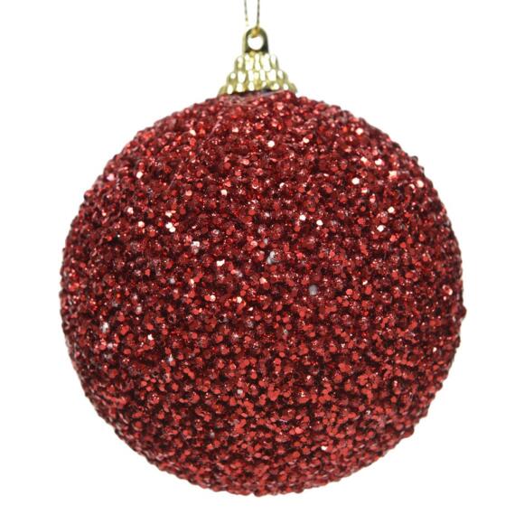 Confezione di 12 palline di Natale (Ø80 mm)  Sury Rosso 2