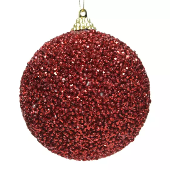 Lote de 12 bolas de Navidad (D80 mm)  Sury Rojo 2