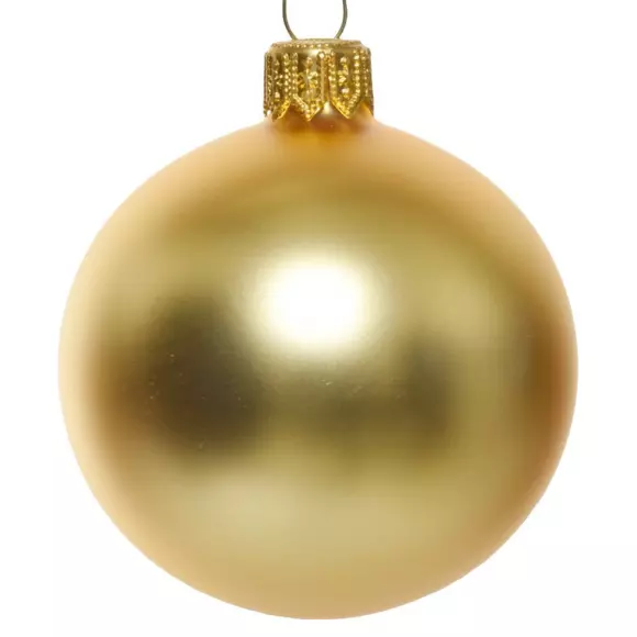 4er set Weihnachtskugeln aus Glas (D100 mm) Arctique Matt Gold  2