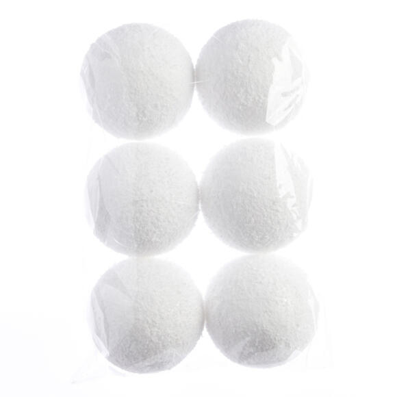 Confezione di 6 palline di Natale (D80 mm) Loula Bianco 2
