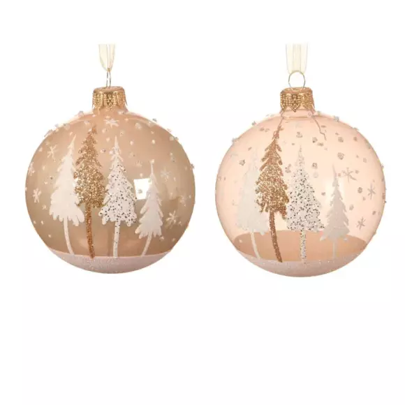 Lot de 6 boules de Noël en verre (D80 mm) Pia Perle  2