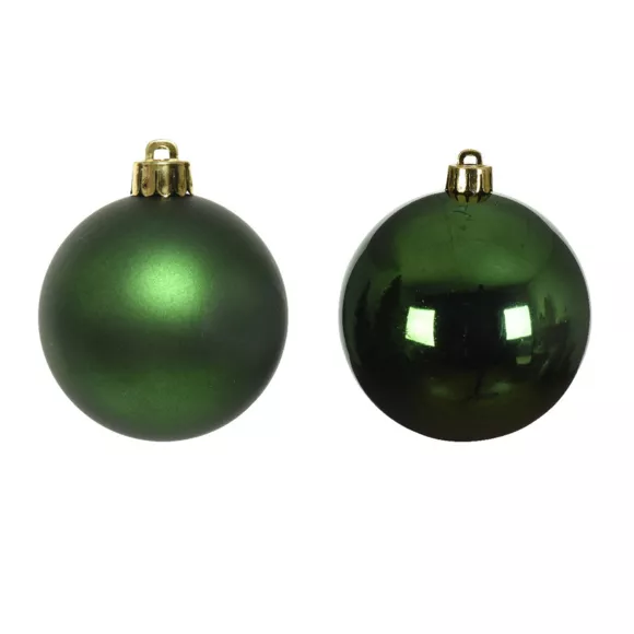 Set van 12 kerstballen (D60 mm) Alpine dennengroen