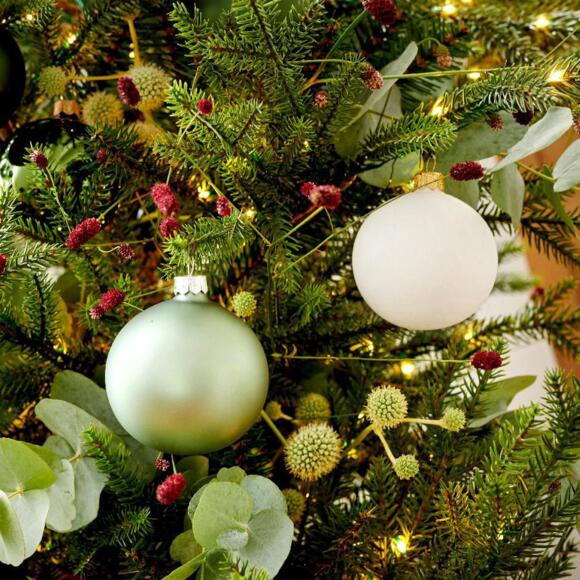 Lotto di 6 palline di Natale di vetro (D80 mm) Arctique mate Bianco panna 3