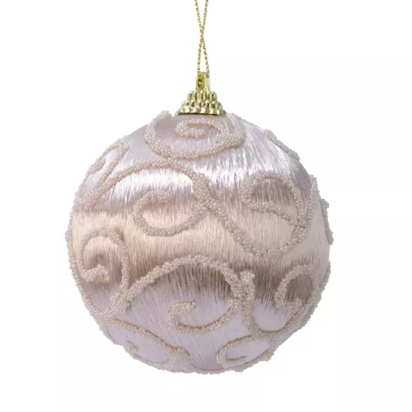 Lote de 12 bolas de Navidad (D80 mm) Cyria Perla 3