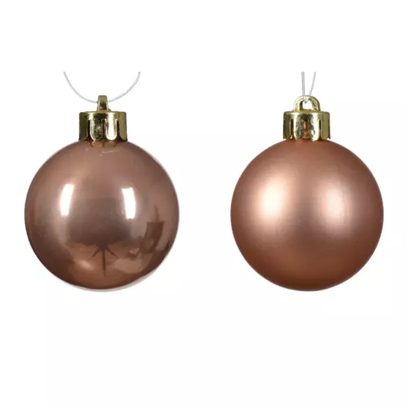 Lot de 16 boules de Noël (D40 mm) Alpine Rose pétillant 2