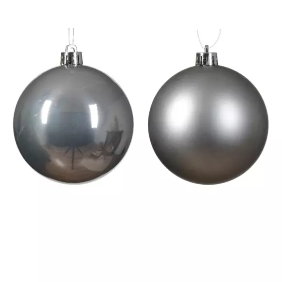 Lote de 16 bolas de Navidad (D40 mm) Alpine Gris mármol 2