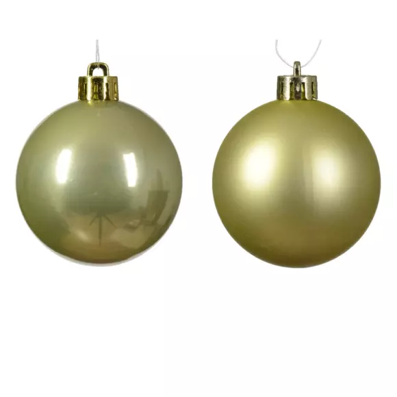 Lote de 12 bolas de Navidad (D60 mm) Alpine Pistacho 2