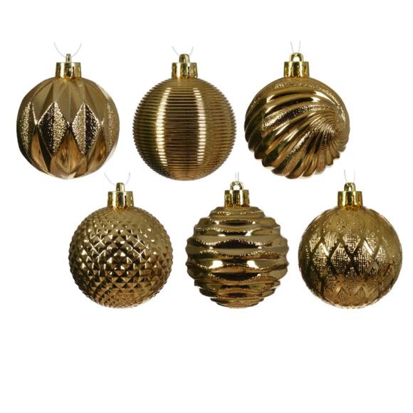 Confezione di 12 palline di Natale (Ø60 mm) Jem Oro 2