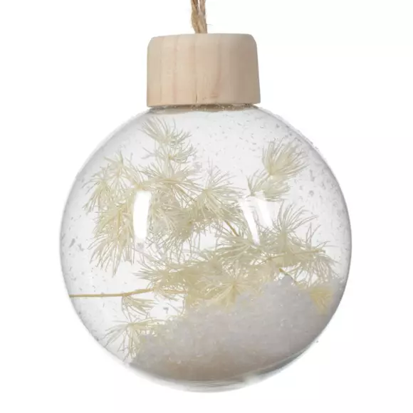 3er Set Weihnachtskugeln (D80 mm) aus Glas Cocoon Transparent 2