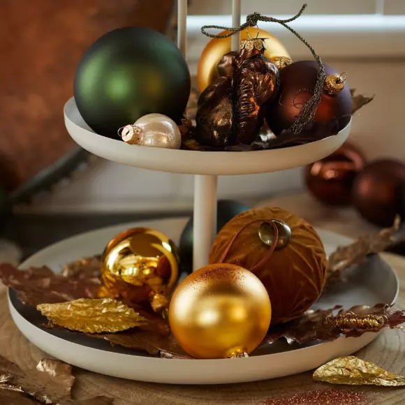 Set van 6 glazen kerstballen (D80 mm) Arctique mates dennengroen  2