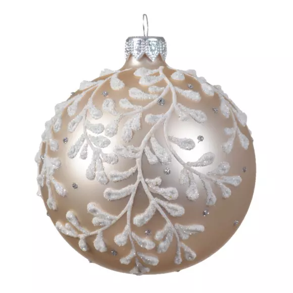 Lot de 6 boules de Noël (D80 mm) en verre Furia Perle 2