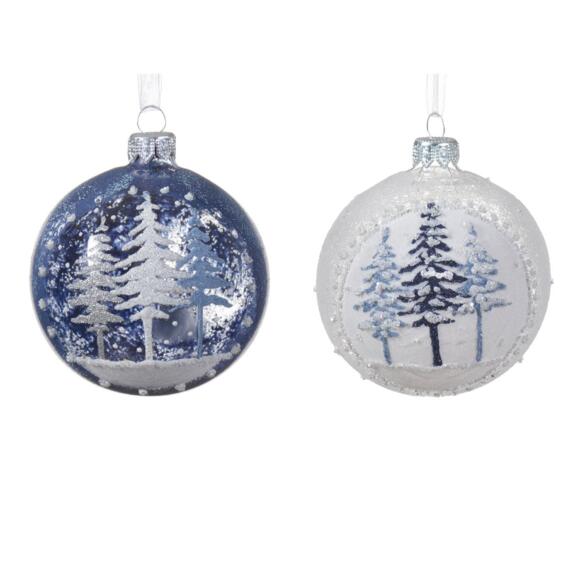 Confezione di 6 palline di Natale (D80 mm) in vetro Forêt de sapins  Blu 3