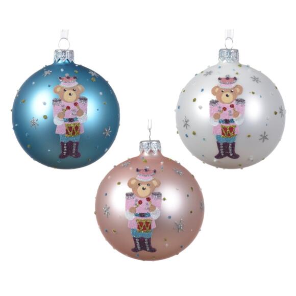 Set van 6 kerstballen (D80 mm) en verre Souricette Meerkleurig 2