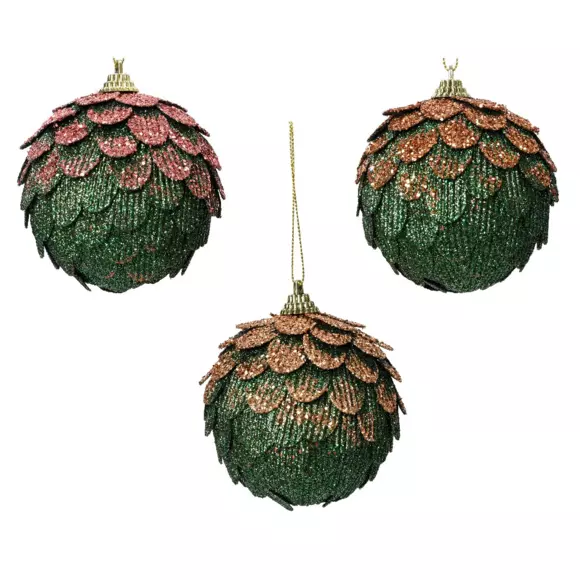 Lot de 12 boules de Noël (D80 mm) Caméléon Multicolore 2