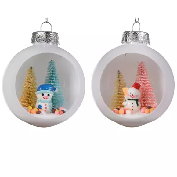 Lot de 12 boules de Noël (D80 mm) Bouli Blanc 3