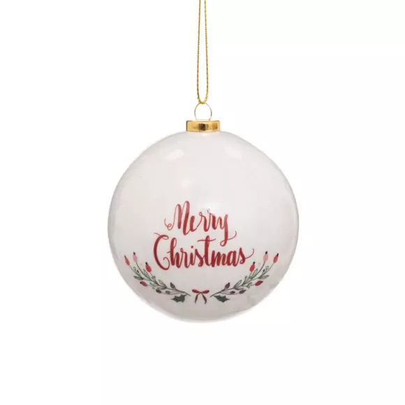 Lote de 9 bolas de Navidad (D75 mm) Merry Christmas Rojo 2