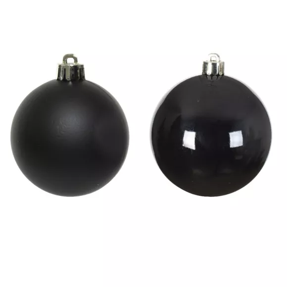 Set van 12 kerstballen (D60 mm) Alpine  Zwart