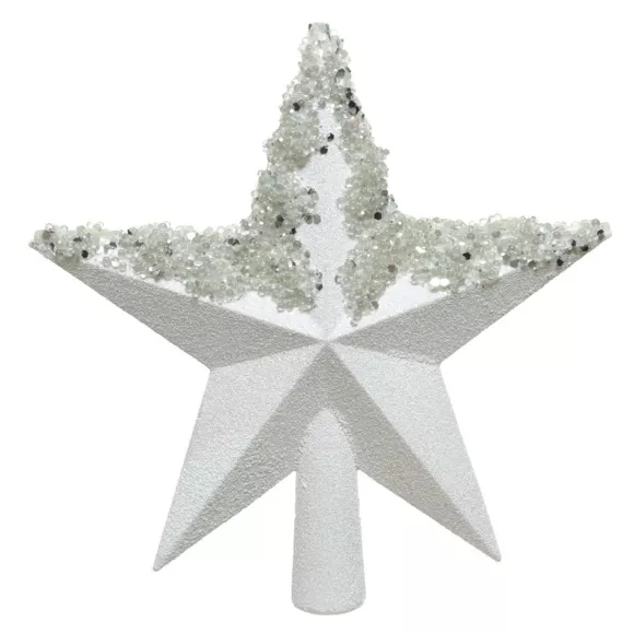 Cimier de sapin pailleté Alpeo Blanc