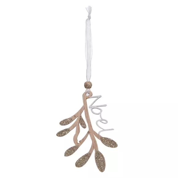 Lot de 4 flocons de Noël à suspendre Natural Blanc 2