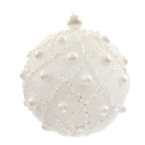 Confezione di 12 palline di Natale (Ø80 mm) Biwa Bianco 2