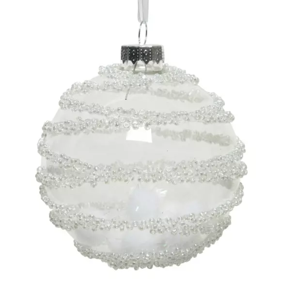 Lote de 3 bolas de Navidad en vidrio (D80 mm) Glamy Transparente  2