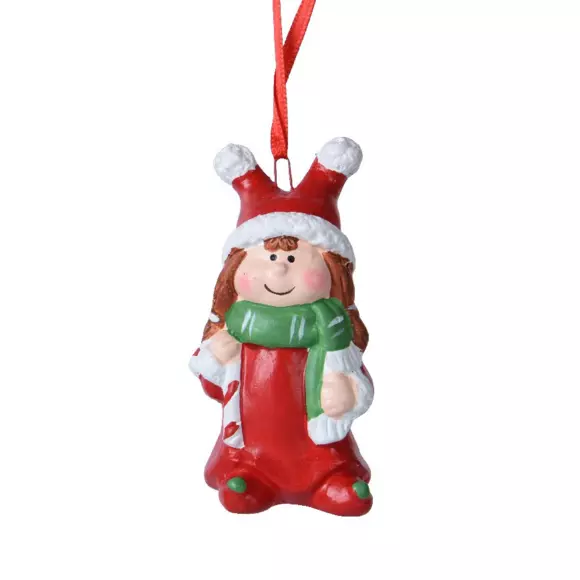 Elfe Julia de Navidad para colgar Multicolor
