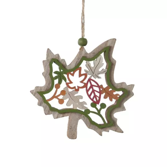 Blad esdoorn hangdecoratie Meerkleurig