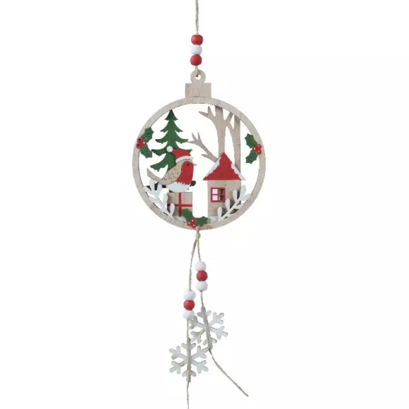 Couronne de sapin à suspendre Becky Meerkleurig 2