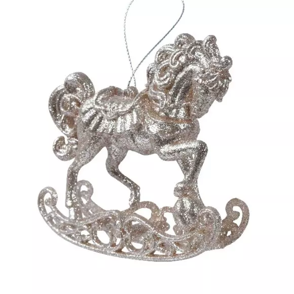 Paard Bascule om op te hangen parelwit 2