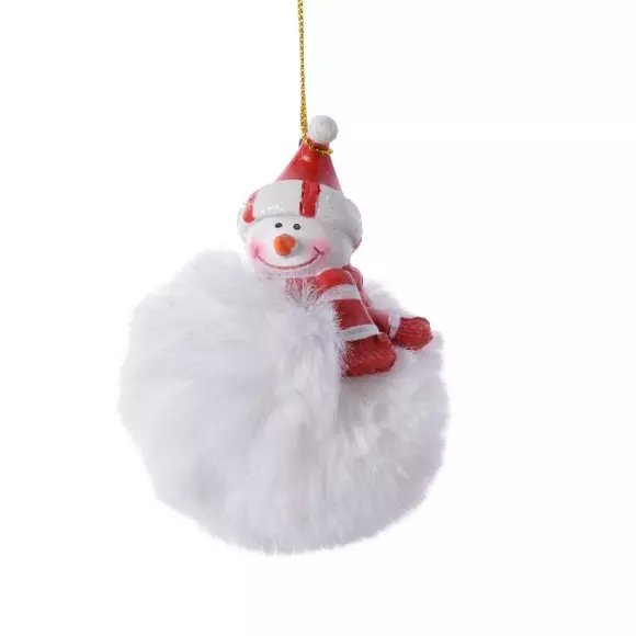 Muñeco de nieve para colgar Doudou Blanco