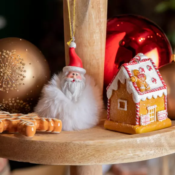Père Noël à suspendre Doudou Blanc