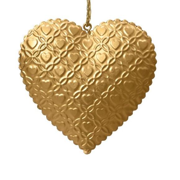 Metalen hart Bijoux hangdecoratie Goud