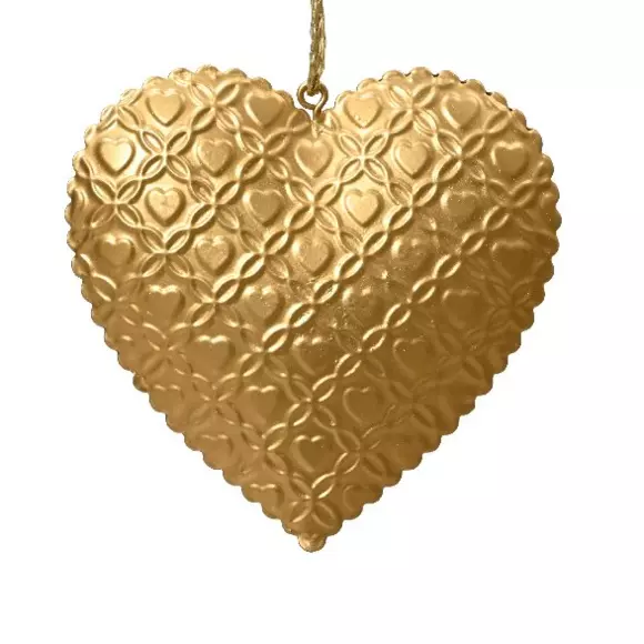 Corazón de metal para colgar Bijoux Oro