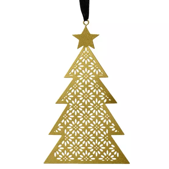 Kerstboom Bloemen Goud