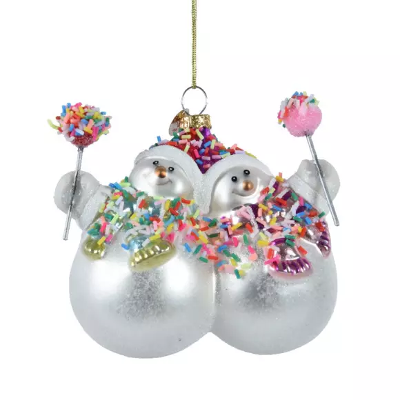 Muñeco de nieve para colgar Duo Blanco