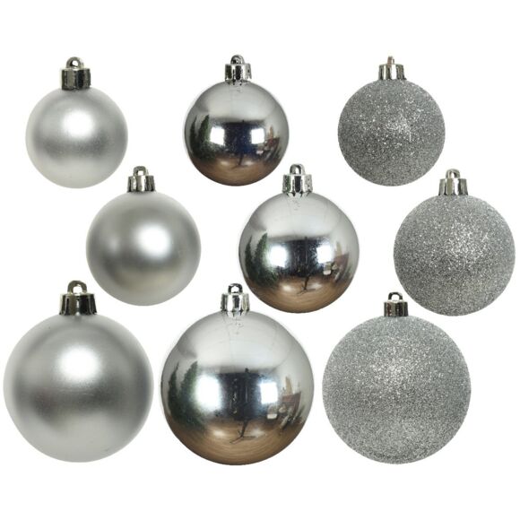 Set van 26 kerstballen Lara zilver