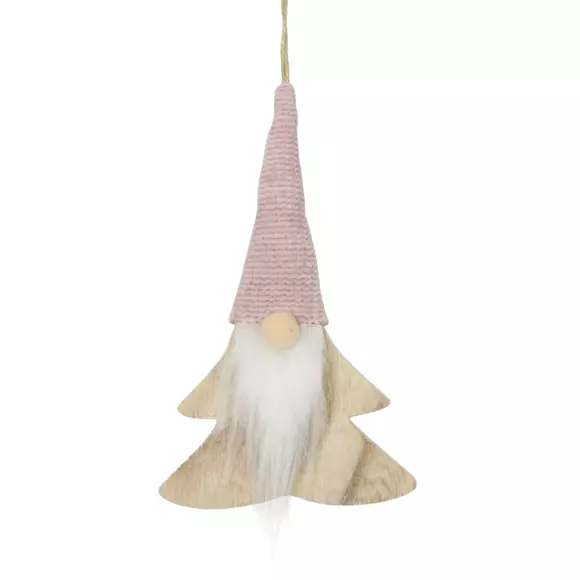 Lutin Arnaud en bois de Noël à suspendre Naturel 2