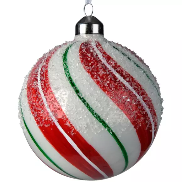 Lot de 2 boules de Noël en verre (D100 mm) Lynette Rouge  2